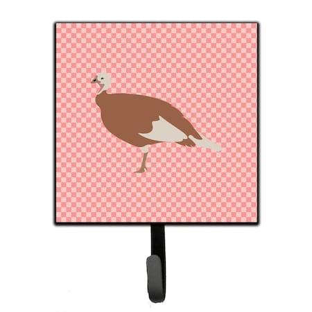 Carolines Treasures Jersey Buff Turkey Hen Pink Check Leash or Key Holder BB7984SH4